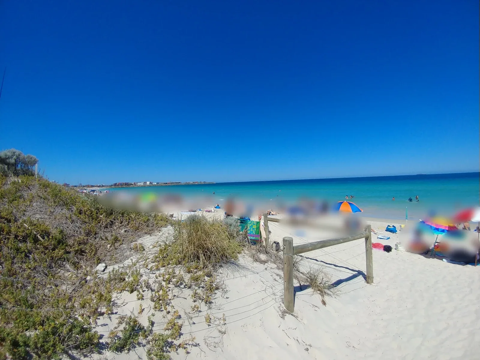 A Perth beach on New Year's Day 2018