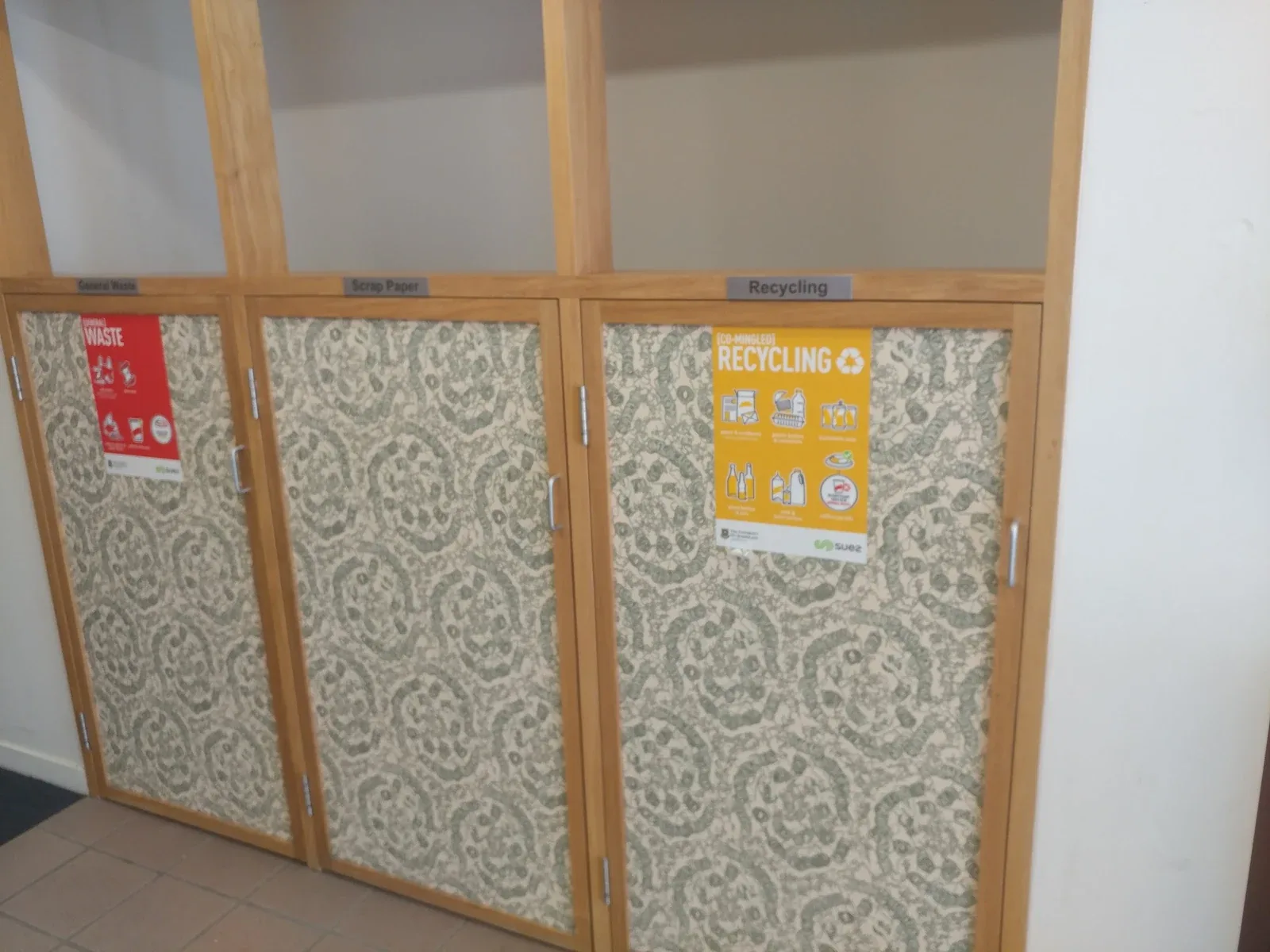 Proteins on the cupboard doors, University of Queensland, January 2019