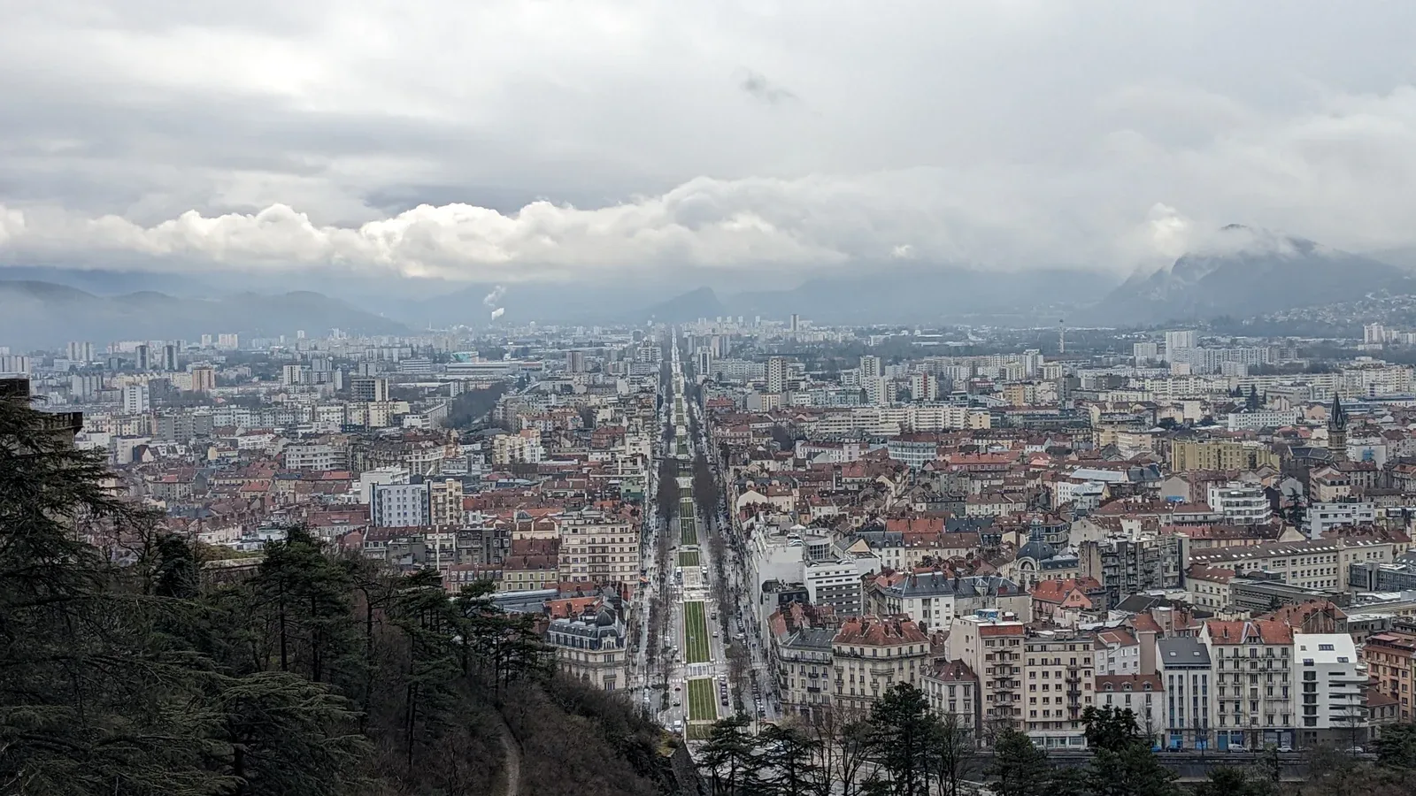 The view over Grenoble, March 2023
