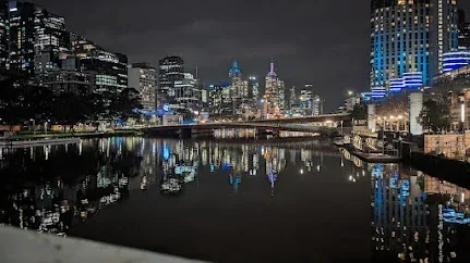 The Yarra at night, Melbourne, August 2023
