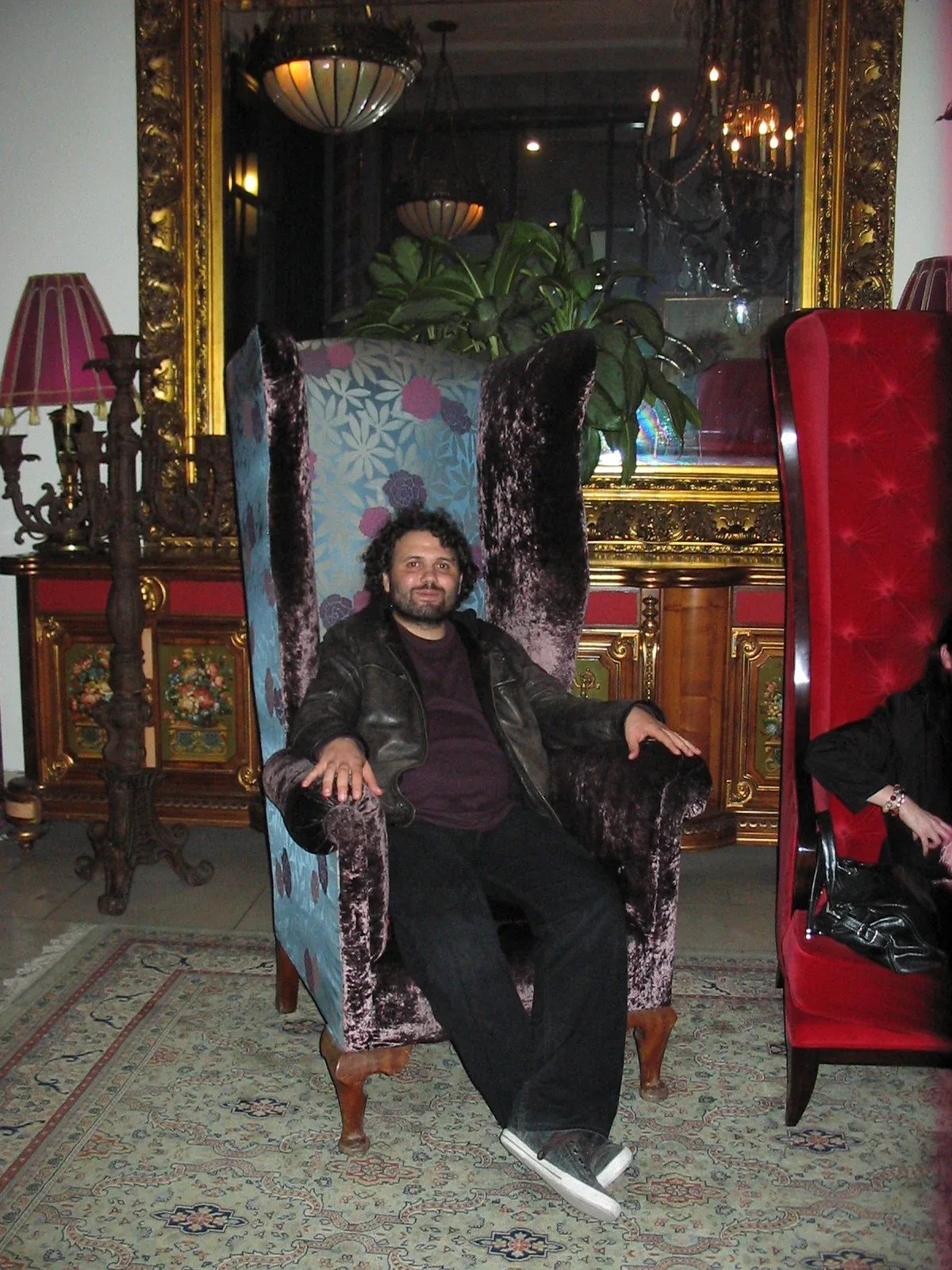 On a throne in a Dublin hotel